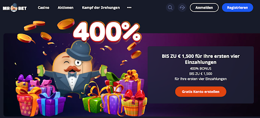 &nbsp;Willkommensbonus Mr Bet Casino